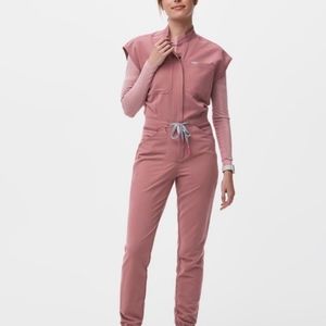 FIGS Mauve Rafaela Cargo Scrub Jumpsuit